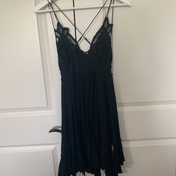 Free People Adella Slip Black Lace Dress - Picture 3 of 3